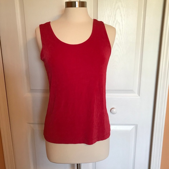 Chico's Tops - Chico's Travelers slinky red coral tank 2 Chico's Tops - Chico's Travelers slinky red coral tank 2